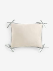 Blue 50 x 30cm Embellished Floral Cushion - Image 4 of 5