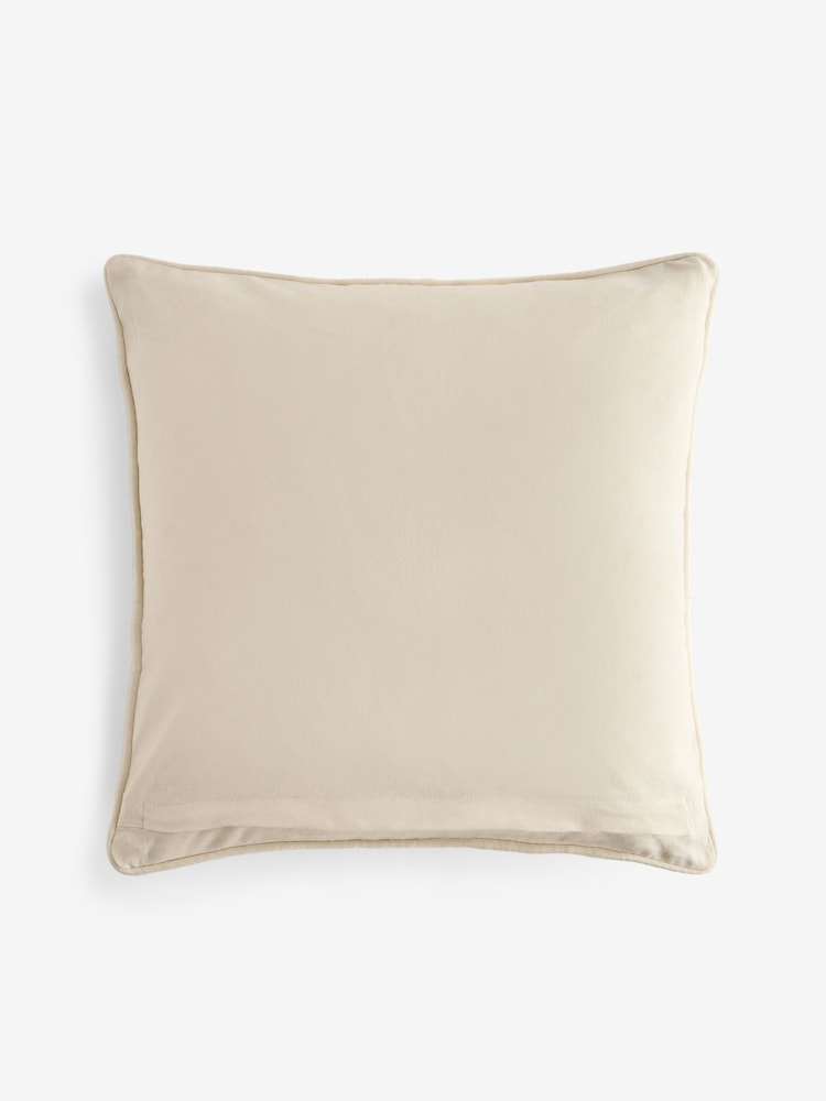 Natural 43 x 43cm Embellished Seahorse Cushion - Image 5 of 5