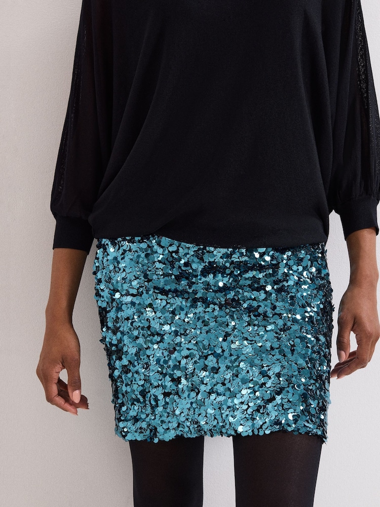 Phase Eight Black Becca Sequin Dress - Image 6 of 6 Phase Eight Black Becca Sequin Dress - Image 6 of 6