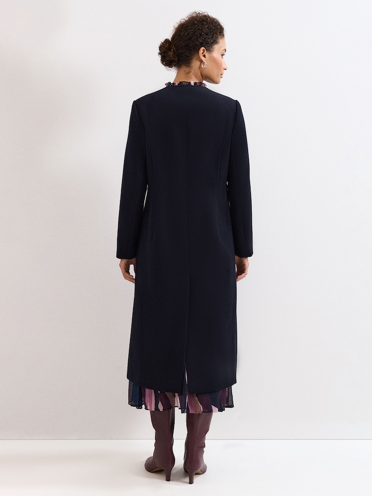 Phase Eight Blue Loretta Navy Coat - Image 2 of 7