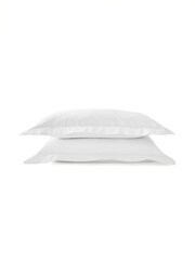 Christy White Premium Sateen Luxury Pillowcase Pair - Image 1 of 3