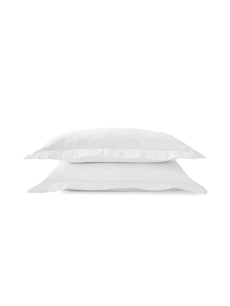 Christy White Premium Sateen Luxury Pillowcase Pair - Image 1 of 3