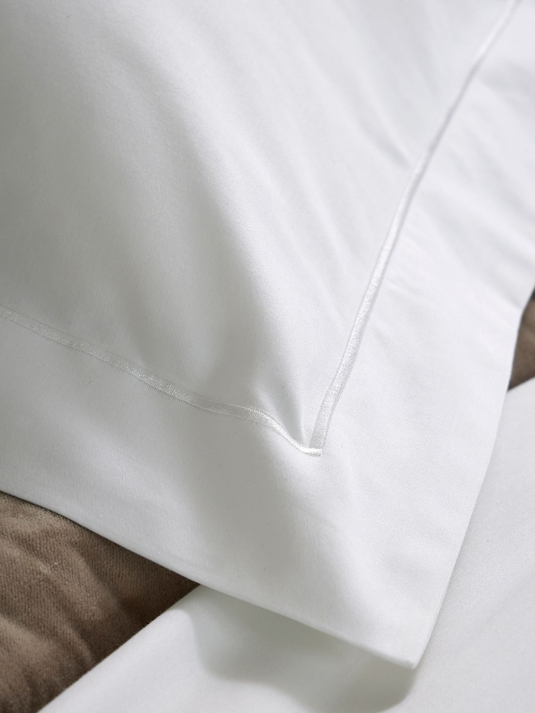 Christy White Premium Sateen Luxury Pillowcase Pair - Image 3 of 3
