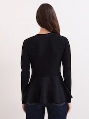 Phase Eight Black Roma Peplum Cardigan - Image 2 of 6
