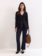 Phase Eight Black Roma Peplum Cardigan - Image 3 of 6