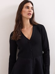 Phase Eight Black Roma Peplum Cardigan - Image 4 of 6