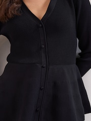 Phase Eight Black Roma Peplum Cardigan - Image 5 of 6