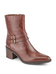 Jones Bootmaker Brown Kaira Smart Leather Ankle Boots - Image 2 of 5