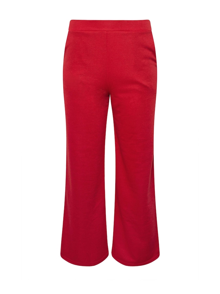 PixieGirl Petite Red Loop Back Wide Leg Joggers - Image 5 of 5