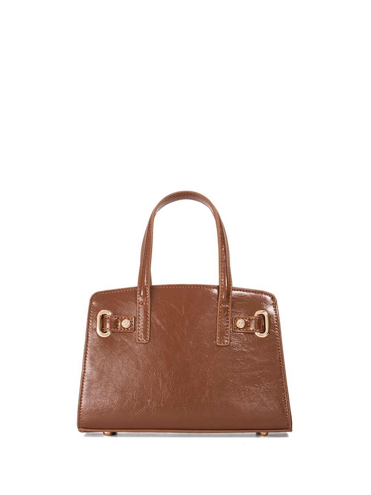 Dune London Brown Dinkydefine Mini Belted Tote - Image 2 of 5