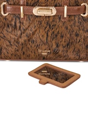 Dune London Brown Dinkydefine Mini Belted Tote - Image 3 of 5