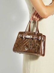 Dune London Brown Dinkydefine Mini Belted Tote - Image 5 of 5