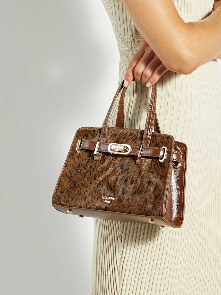 Dune London Brown Dinkydefine Mini Belted Tote - Image 5 of 5