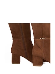 Dune London Brown Sanna Square Toe Smart High Boots - Image 6 of 6