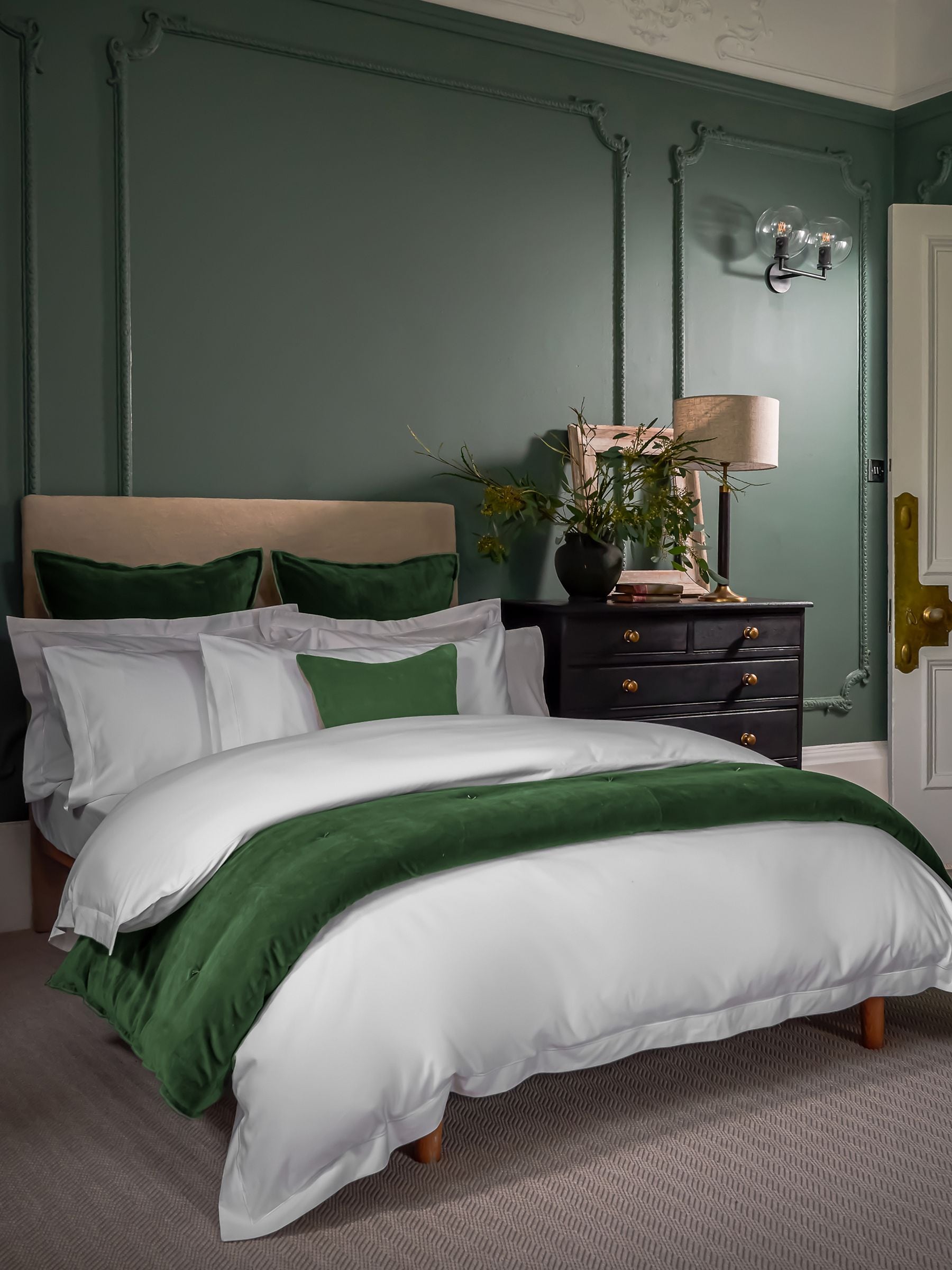 Christy Premium Sateen King Duvet Set | 500 Thread Count | Timeless Design | Super Soft and Silky Finish | White - Image 3