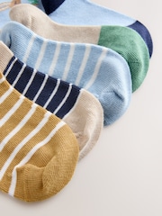 Blue/Neutral Spring - 卡通棉质袜子 5 包 - 4的图像3｝