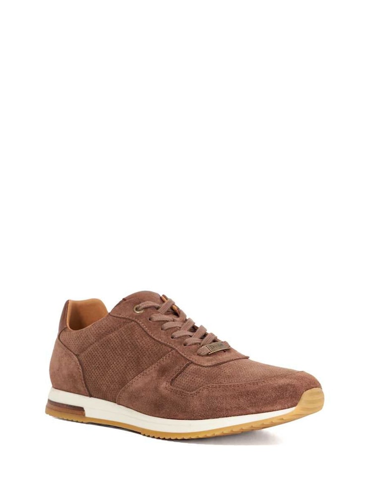 Dune London Brown Trilogy Wf Perforated Runner - Image 2 of 6