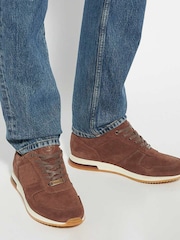 Dune London Brown Trilogy Wf Perforated Runner - Image 6 of 6