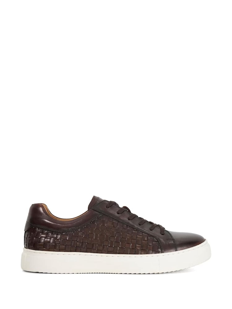 Dune London Brown Tj Woven Lace-Up Trainers - Image 2 of 6 Dune London Brown Tj Woven Lace-Up Trainers - Image 2 of 6