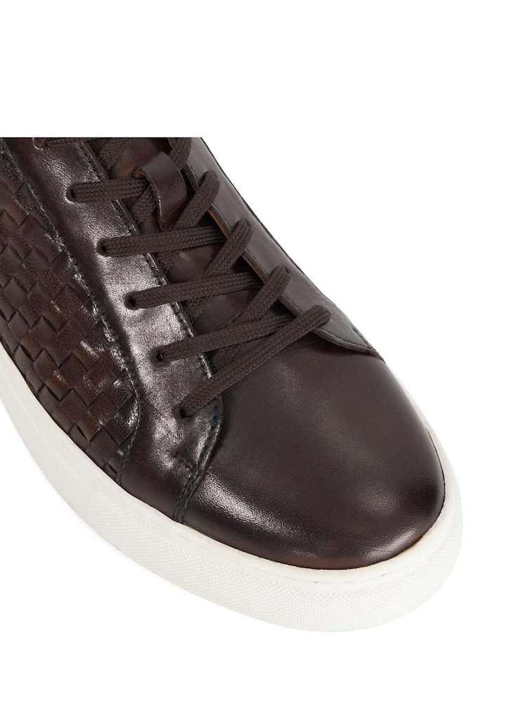 Dune London Brown Tj Woven Lace-Up Trainers - Image 6 of 6 Dune London Brown Tj Woven Lace-Up Trainers - Image 6 of 6