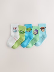 Toy Story License Cotton Rich Sports Socks 5 Pack - Image 1 of 3