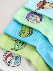 Toy Story License Cotton Rich Sports Socks 5 Pack - Image 2 of 3