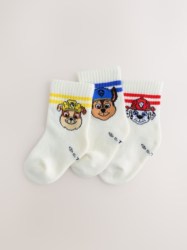 Paw Patrol - 라이선스 코튼 혼방 골지 스포츠 양말 3 팩 - 3의 이미지 1