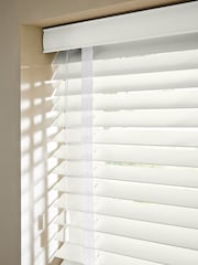 White Polar Made To Measure 50mm Sunwood 38mm Chalk Taped Venetian Blinds - Image 6 of 7