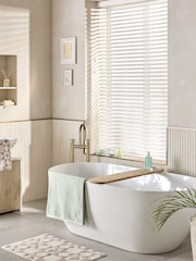 White True Made To Measure 50mm Sunwood Fauxwood Venetian Blinds - Image 1 of 6
