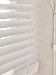 White True Made To Measure 50mm Sunwood Fauxwood Venetian Blinds - Image 5 of 6