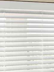 White True Fine Grain Made To Measure 35mm Sunwood Fauxwood Venetian Blinds - Image 5 of 5