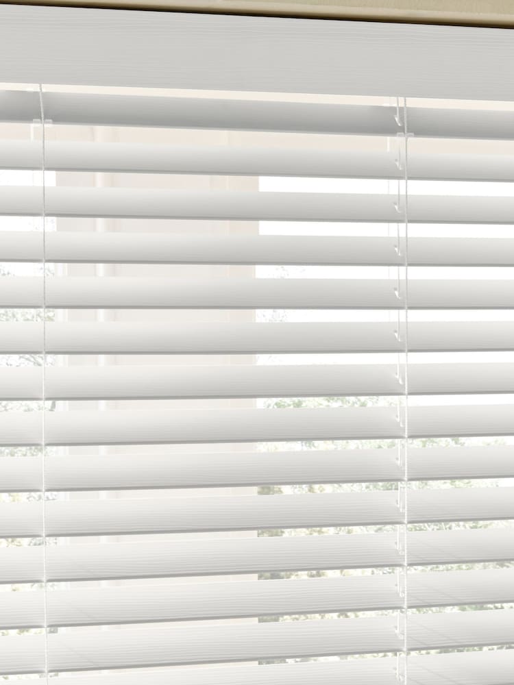 White True Fine Grain Made To Measure 35mm Sunwood Fauxwood Venetian Blinds - Image 5 of 5 White True Fine Grain Made To Measure 35mm Sunwood Fauxwood Venetian Blinds - Image 5 of 5