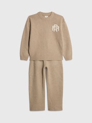 River Island Natural Boys RR Knitted Jumper & Joggers Set - Image 2 of 5