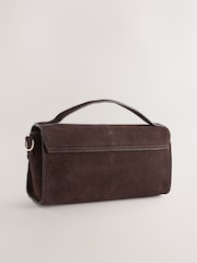 Chocolate Brown Leather Top Handle Bag - Image 5 of 7