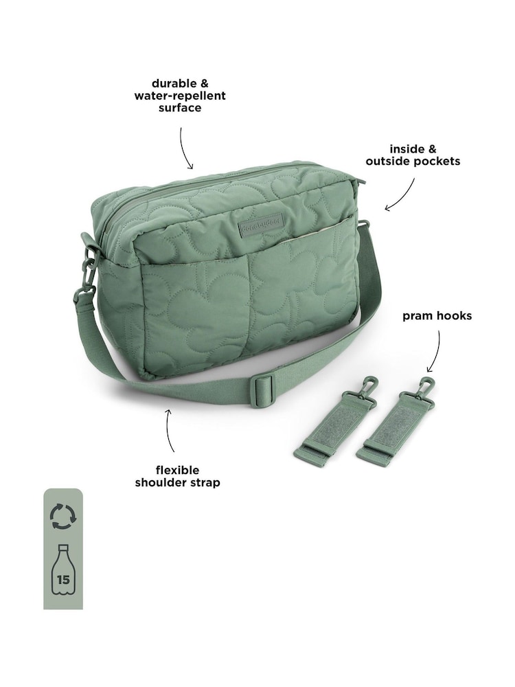 Done by Deer Green Quilted Stroller Bag - Image 6 of 6 Done by Deer Green Quilted Stroller Bag - Image 6 of 6