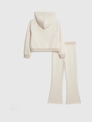 River Island Cream Girls Premium Essentials Zip Through & Kickflare Set - Image 3 of 5