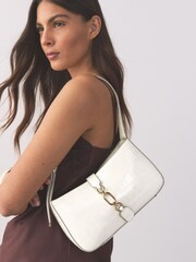 عاجي تمساح - حقيبة كتف مقسمة - صورة 1 من 9