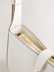 عاجي تمساح - حقيبة كتف مقسمة - صورة 8 من 9