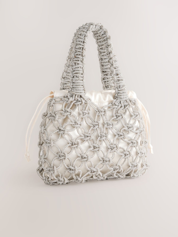 Silver Sparkle Hand Held Bag - Image 1 of 5