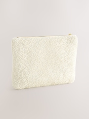 Elfenbein - Perlenbesetztes Braut-Täschchen - Bild 3 von 7