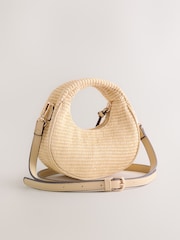 大地色 - Raffia Effect Mini Hand Held Bag - 圖片 6/9