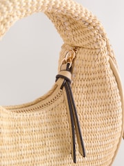 大地色 - Raffia Effect Mini Hand Held Bag - 圖片 8/9