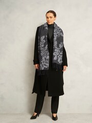 Hobbs Grey Paula Wool Scarf - Image 1 of 2