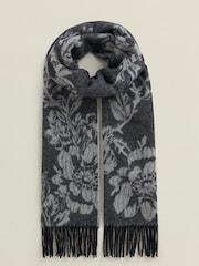 Hobbs Grey Paula Wool Scarf - Image 2 of 2