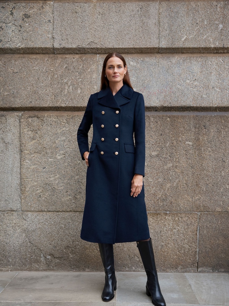 Hobbs Blue Larna Coat - Image 1 of 4 Hobbs Blue Larna Coat - Image 1 of 4