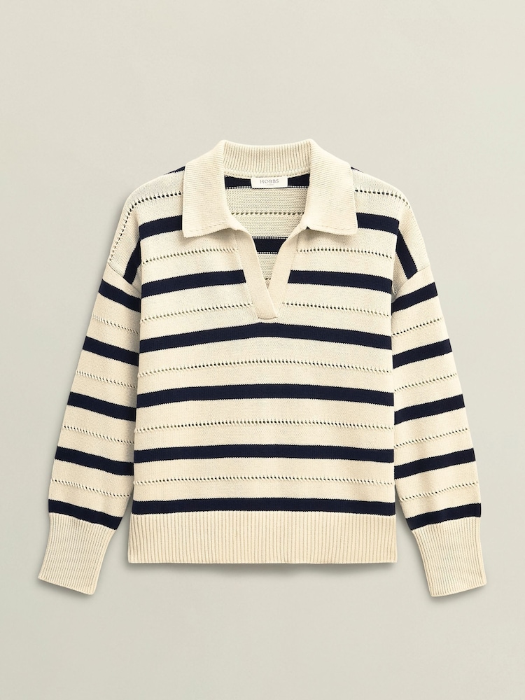Hobbs White Beauford Polo Jumper - Image 4 of 4 Hobbs White Beauford Polo Jumper - Image 4 of 4