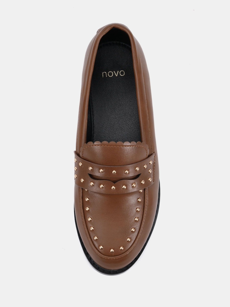 Novo Brown Standard Fit Carmella Loafers - Image 6 of 6