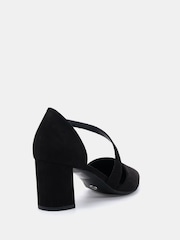 Novo Black Wide Fit Idaho Mid Block Asymetric Strap Point Courts - Image 4 of 6