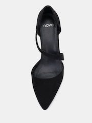 Novo Black Wide Fit Idaho Mid Block Asymetric Strap Point Courts - Image 5 of 6