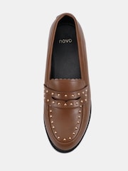 Novo Brown Wide Fit Carmella Loafers - Image 6 of 6